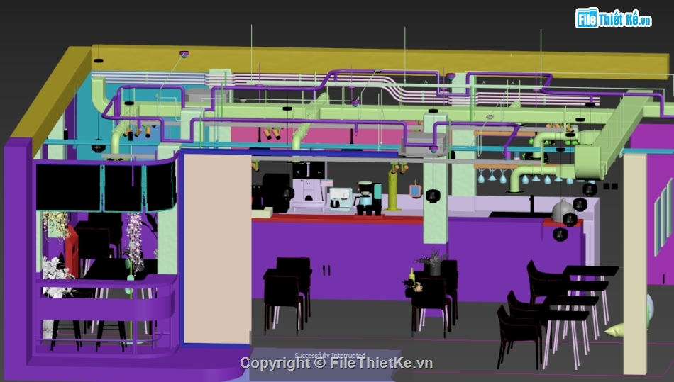 max nội thất,Model quán,Model 3dmax nội thất,File max nội thất hiện đại,Model nội thất