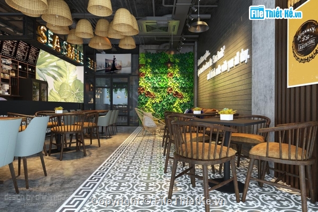 cafe,quán cafe,nội thất quán cafe,3dmax phòng trà