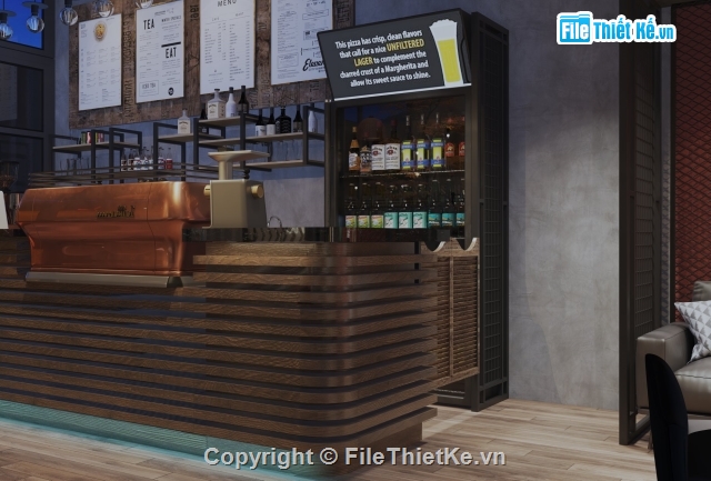 quán cafe,3d nội thất,quán cà fe,nội thất quán cafe,3dmax quán cafe,Model quán cafe