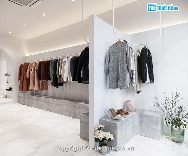 quần áo 3d,shop thời trang,shop quần áo,Model 3d shop,sketchup shop áo quần,rèm shop thời trang