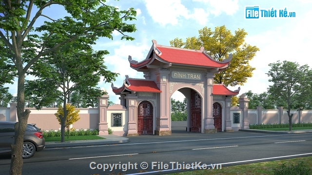 CỔNG CHÀO ĐÌNH THỜ,MODEL 3DSMAX NHÀ BUNGALOW,FILE 3DSMAX NHÀ THỜ HỌ,MODEL 3DSMAX CỔNG ĐỀN,CỔNG NHÀ THỜ HỌ