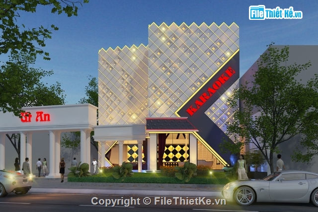 KARAOKE,MODEL 3DSMAX MẶT TIỀN KARAOKE,3DSMAX MẶT TIỀN KARAOKE