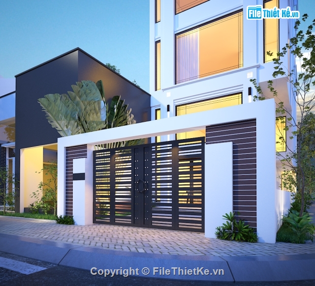 Nhà phố 4 tầng,3D,Nhà phố,file 3dsmax nhà phố,model file 3ds max,file 3dsmax nhà phố 5 tầng hiện đại