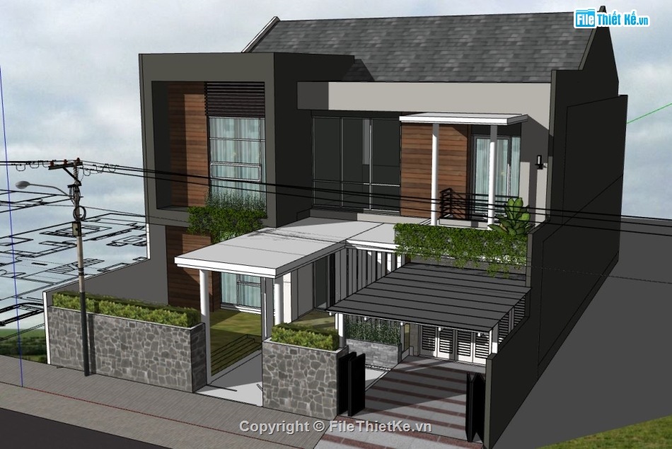 biệt thự 2 tầng,biệt thự hiện đại,biệt thự  tầng,Model biệt thự 2 tầng