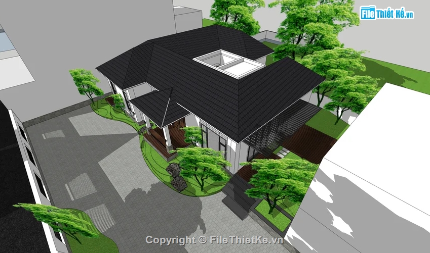 biệt thự nhà vườn,biệt thự 1 tầng,biệt thự