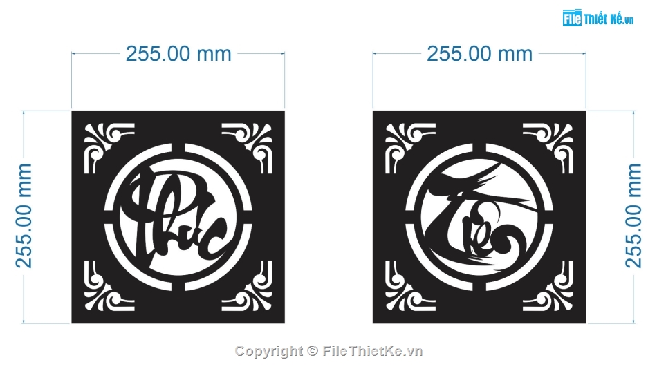 cnc chữ phúc,mẫu cnc chữ phúc tiền,file cnc chữ phúc tiền