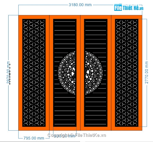 cổng 4 cánh cnc,file cổng 4 cánh cnc,mẫu cổng 4 cánh cnc,dxf cổng 4 cánh