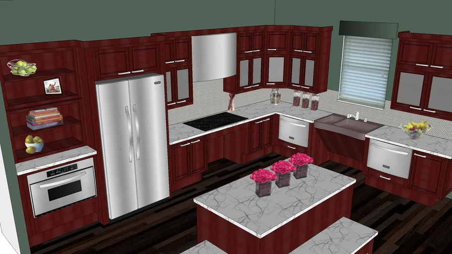 nội thất phòng bếp,Su nội thất phòng bếp,Model su nội thất phòng bếp,sketchup nội thất phòng bếp