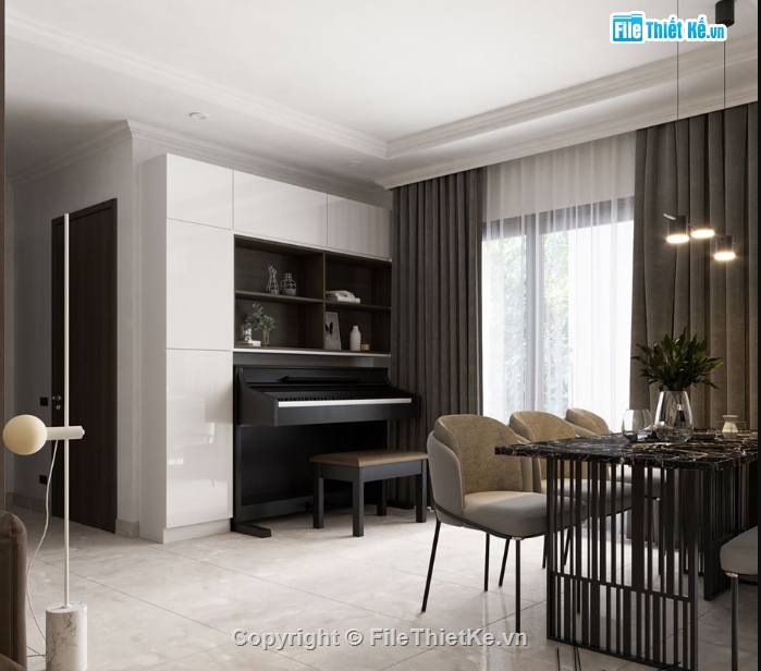 phòng khách bếp,file sketchup phòng khách,Model 3d phòng khách,Model sketchup phòng khách,20 mẫu phòng khách,phòng bếp