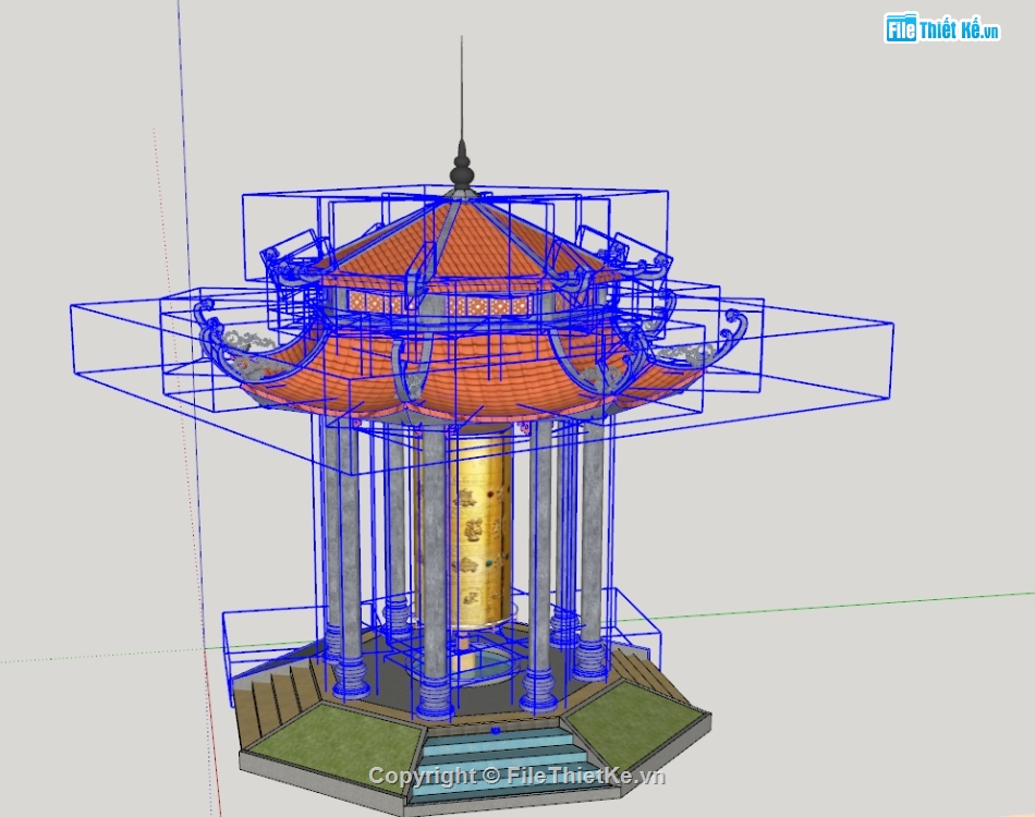 phật giáo,lầu kinh luân,model lầu kinh luân