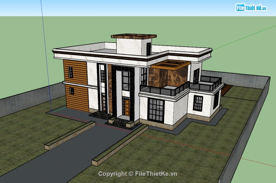 biệt thự,biệt thự 2 tầng,model biệt thự