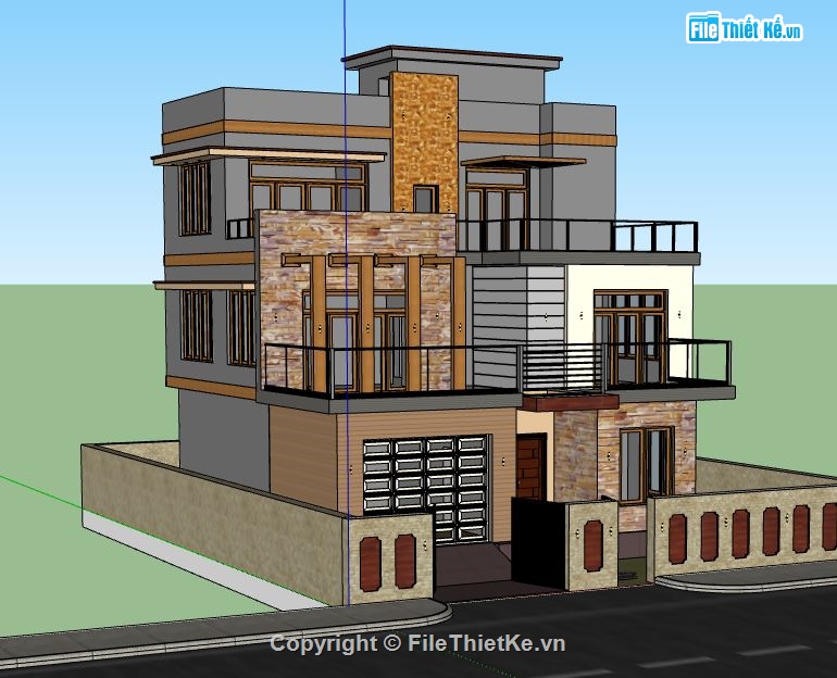 Biệt thự 3 tầng,mẫu biệt thự 3 tầng,model biệt thự 3 tầng