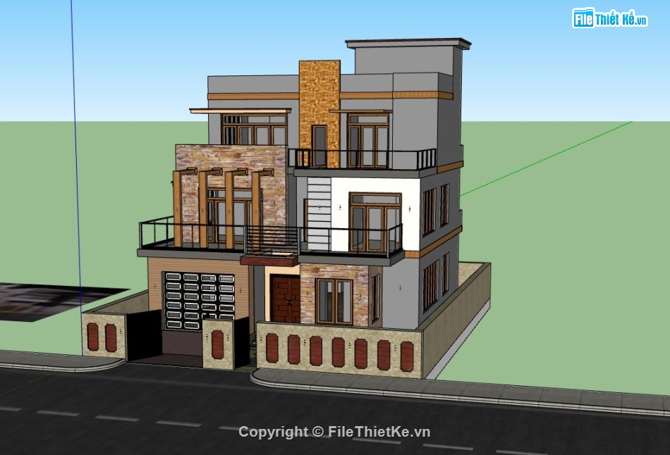 Biệt thự 3 tầng,mẫu biệt thự 3 tầng,model biệt thự 3 tầng