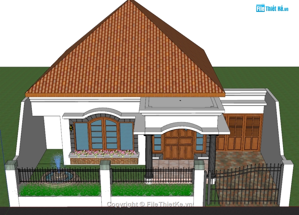 nhà 1 tầng,model nhà 1 tầng,nhà cấp 4