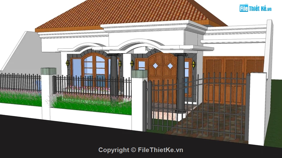 nhà 1 tầng,model nhà 1 tầng,nhà cấp 4