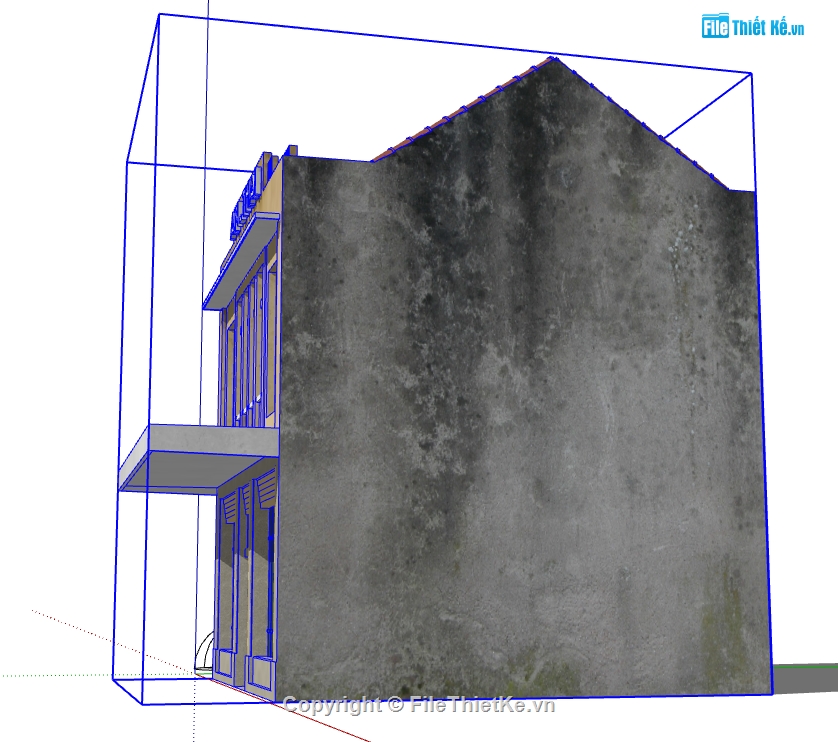 nhà 2 tầng file su,model su nhà 2 tầng,model 3d nhà 2 tầng,file 3d nhà 2 tầng