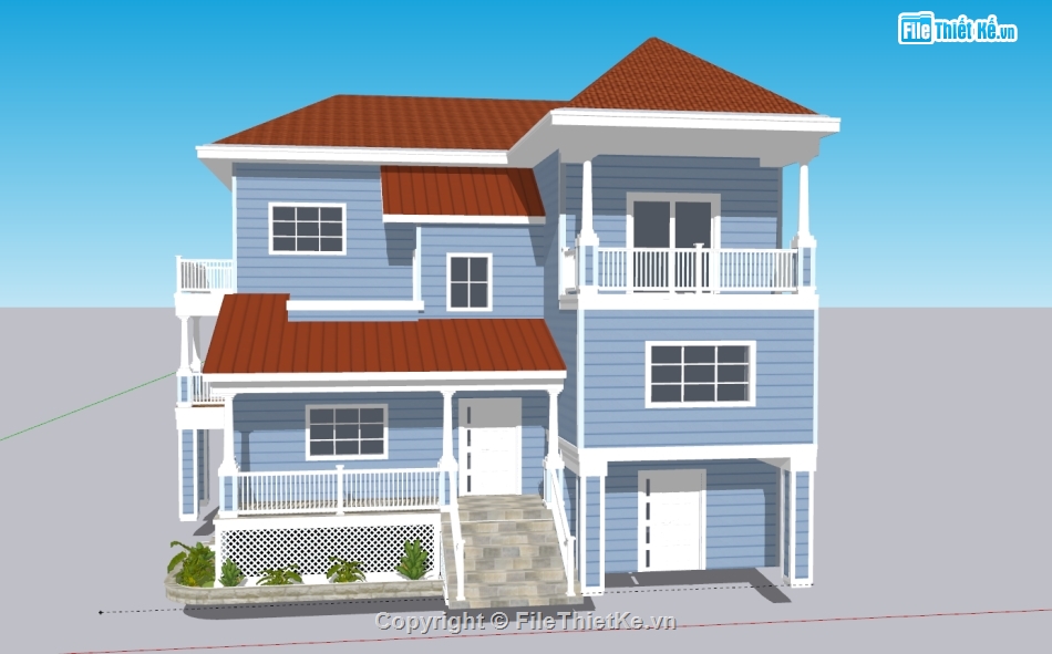 nhà 2 tầng,model nhà 2 tầng,model nhà phố
