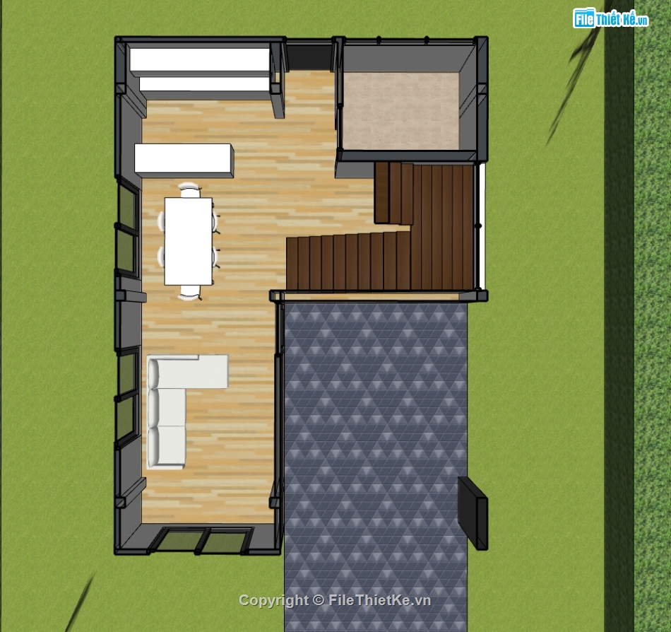 file sketchup nhà 2 tầng,sketchup nhà 2 tầng,model sketchup nhà 2 tầng,file sketchup nhà phố