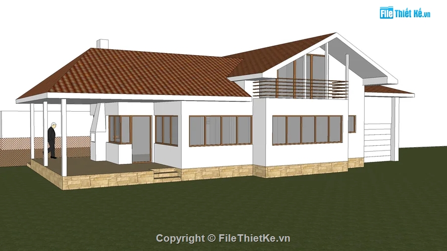 nhà 1 tầng,nhà phố 1 tầng,model nhà phố