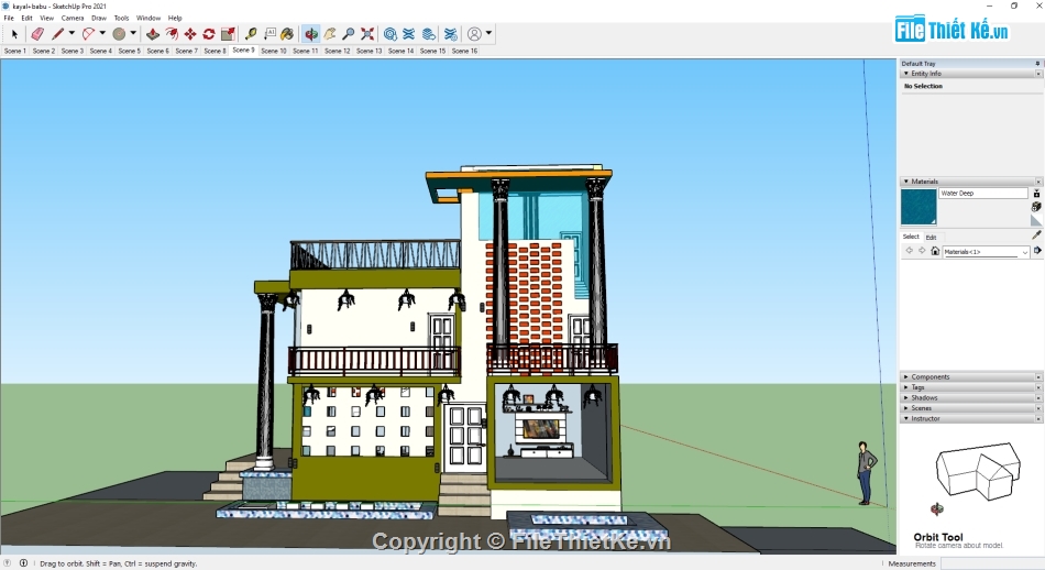 nhà phố 3 tầng,nhà phố đẹp,model nhà phố