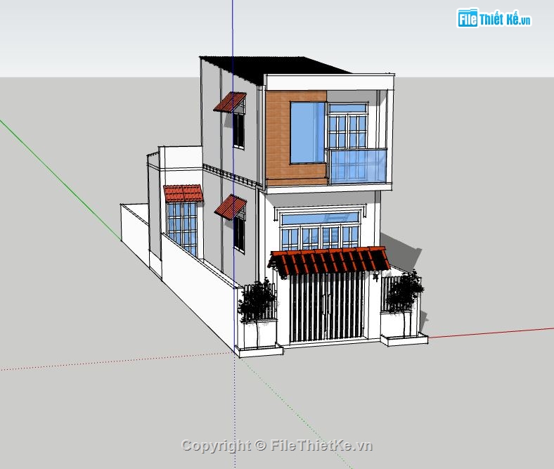 thiết kế nhà 2 tầng,thiết kế nhà phố 2 tầng,model nhà phố 2 tầng