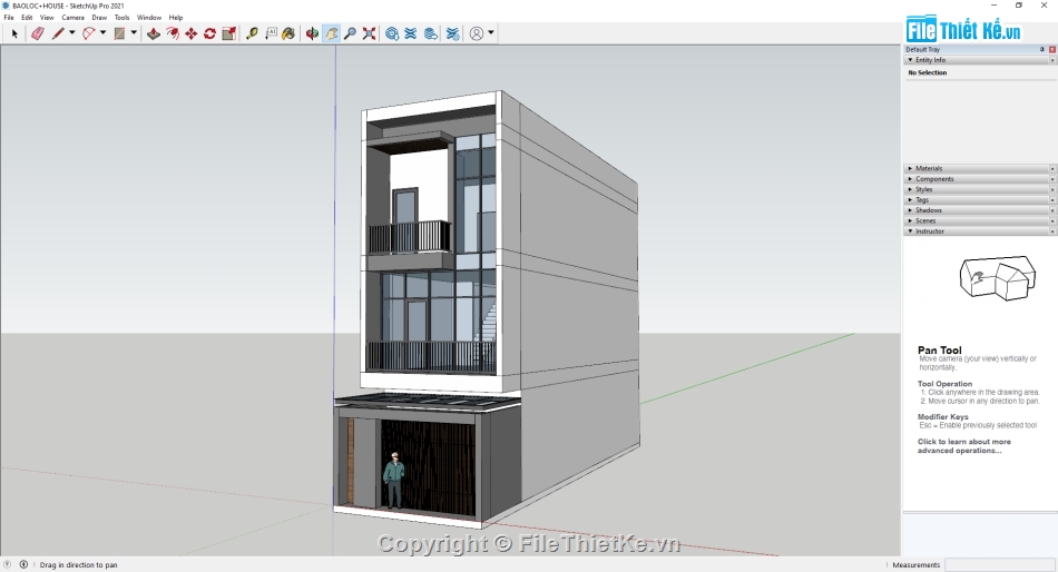 nhà phố 3 tầng,model nhà phố,sketchup nhà phố 3 tầng