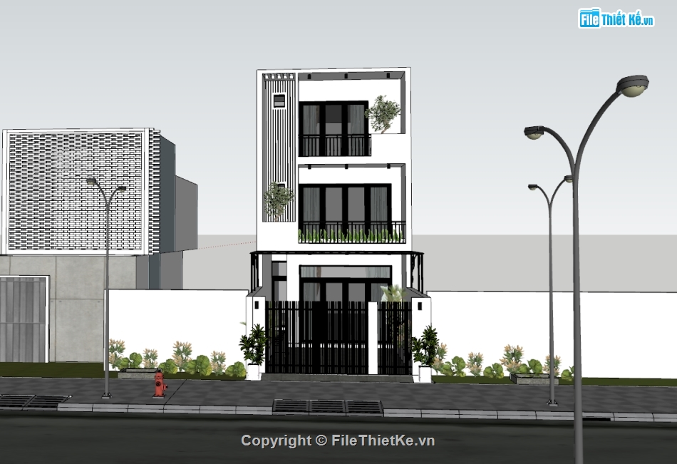 nhà phố,model nhà phố,nhà phố 3 tầng