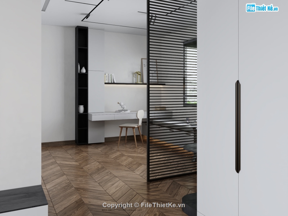 phòng ngủ master sketchup,Model phòng ngủ file su,thiết kế phòng ngủ hiện đại