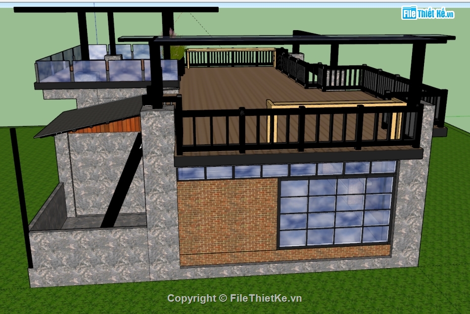 quán cafe,Model quán cafe,model sketchup cafe