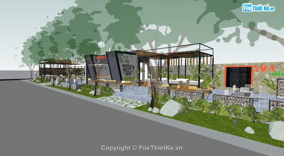 quán cafe,thiết kế quán cafe,Model quán cafe
