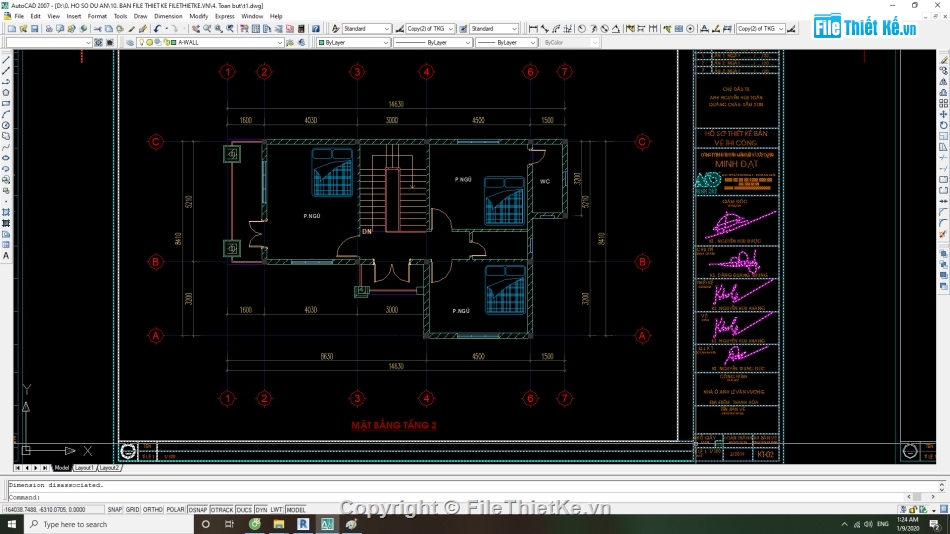 Biệt thự,bản vẽ cad,revit,thiết kế nhà chữ l,nhà 2 tầng chữ L 8.41x16.43m