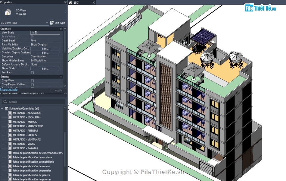 revit chung cư,model chung cư,revit nhà cao tầng