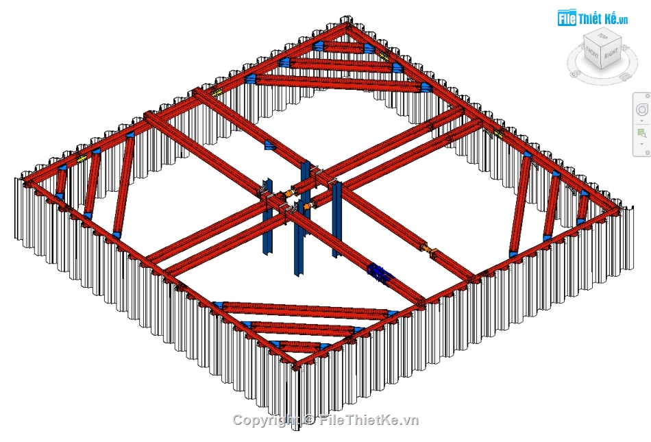 Revit hệ shoring,revit hệ giằng,Model revit hệ shoring,File revit hệ shoring