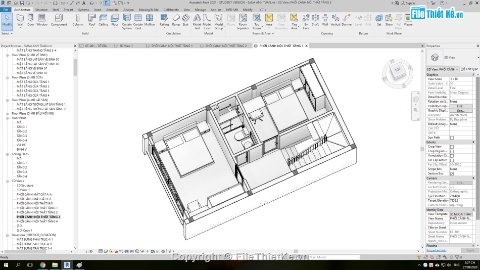 Nhà phố hiện đại 4 tầng,revit nhà phố 4 tầng 5x9m,mẫu nhà phố 4 tầng,bản vẽ nhà phố 4 tầng,kiến trúc nhà phố 4 tầng,Nhà 4 tầng full kiến trúc