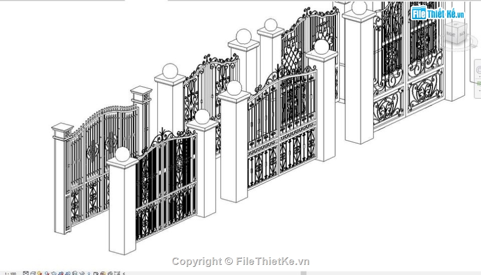thư viện cửa revit,cổng,thư viện cửa,mẫu cổng