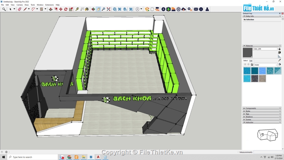 file sketchup,siêu thị,modelshowroom