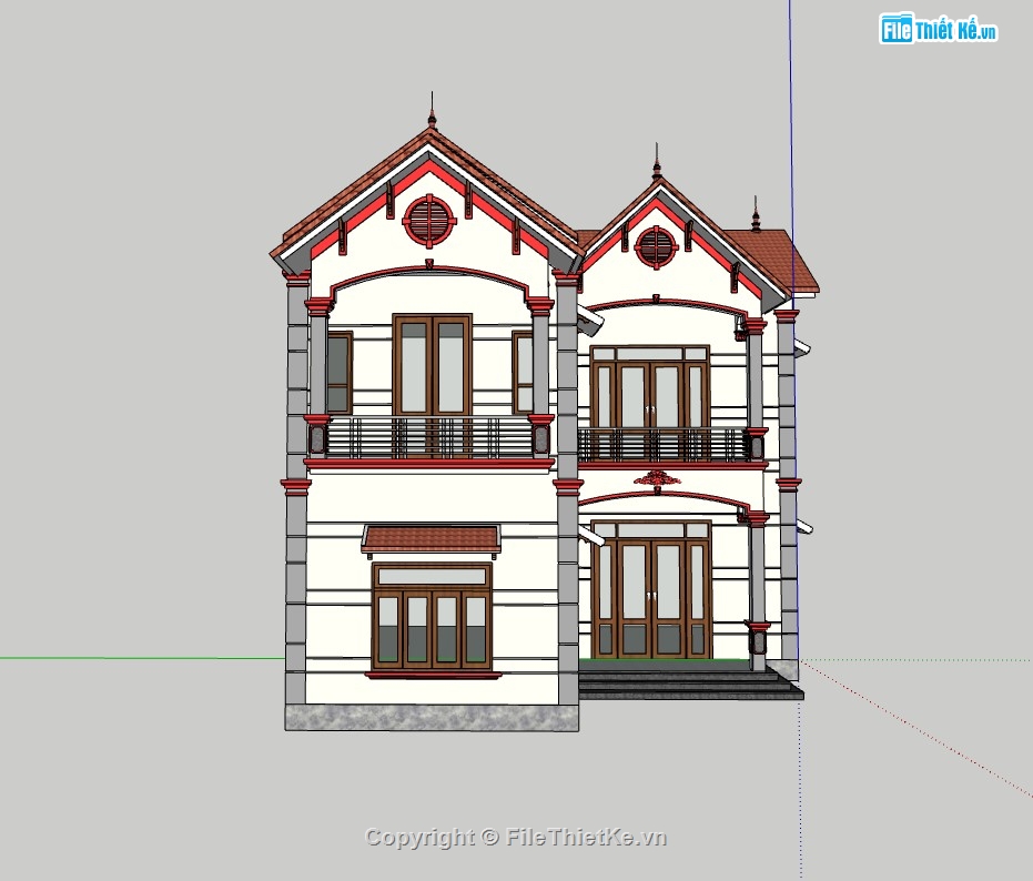 nhà phố  2 tầng,su nhà phố 2 tầng,sketchup nhà phố 2 tầng,su nhà phố,sketchup nhà phố