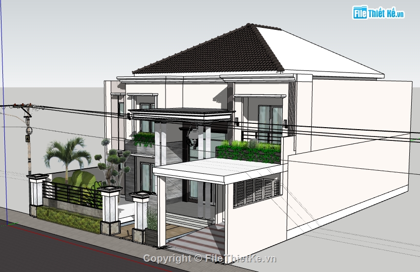 biệt thự 2 tầng,File su biệt thự 2 tầng,model su biệt thự 2 tầng,Su biệt thự 2 tầng