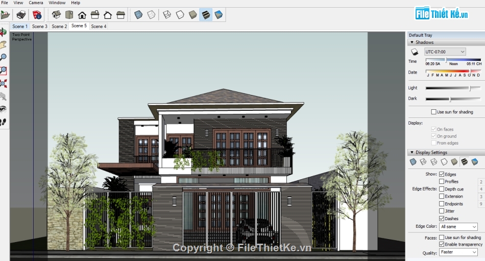 Sketchup biệt thự 2 tầng,Su 2017 biệt thự hiện đại,sketchup biệt thự,su biệt thự 2 tầng