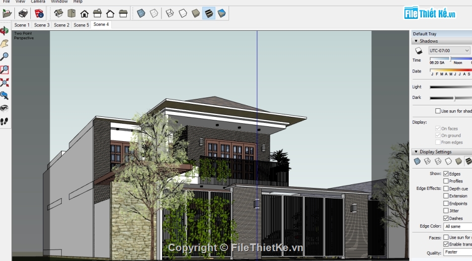 Sketchup biệt thự 2 tầng,Su 2017 biệt thự hiện đại,sketchup biệt thự,su biệt thự 2 tầng