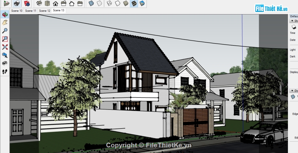 su nhà phố 2 tầng,nhà phố 2 tầng sketchup,mẫu nhà phố 2 tầng su,Nhà phố 2 tầng