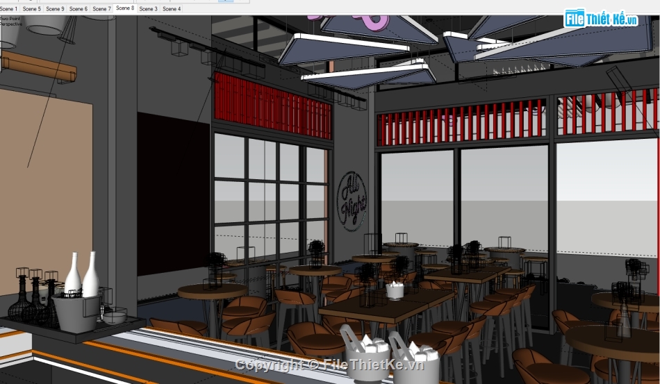 Model quán cafe,2019 quán beer,Sketchup 2019 quán beer,su 2019 nội thất quán,su nội thất quán bia,Mẫu quán cafe su