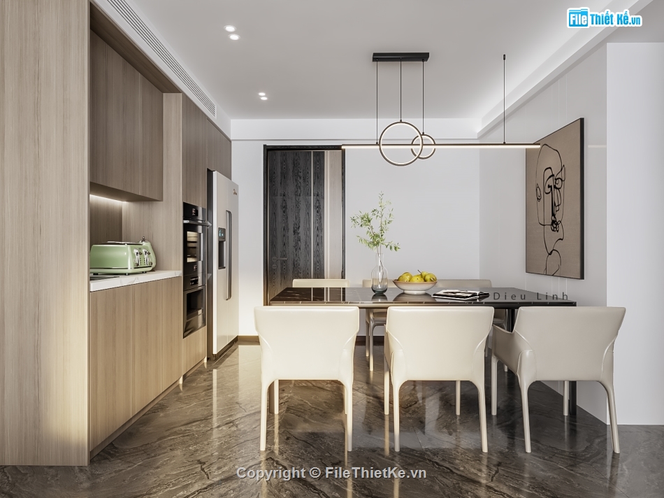 Sketchup bếp,nội thất phòng khách,file sketchup phòng khách,file su phòng khách,File sketchup Khách bếp