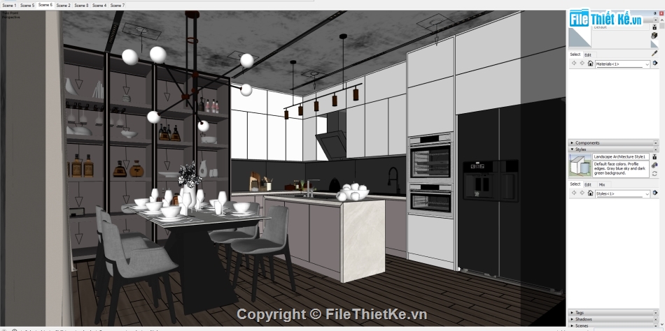 sketchup nội thất căn hộ,nội thất căn hộ,Model nội thất,sketchup nội thất,Model sketchup nội thất