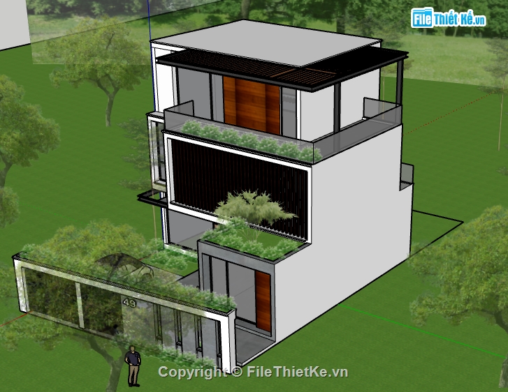 biệt thự 2 tầng file sketchup,biệt thự 2 tầng file su,biệt thự 2 tầng sketchup,file su biệt thự 2 tầng