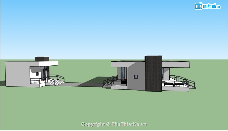 nhà 1 tầng,nhà 3d 1 tầng,file 3d nhà 1 tầng,sketchup nhà 1 tầng,model 3d nhà 1 tầng