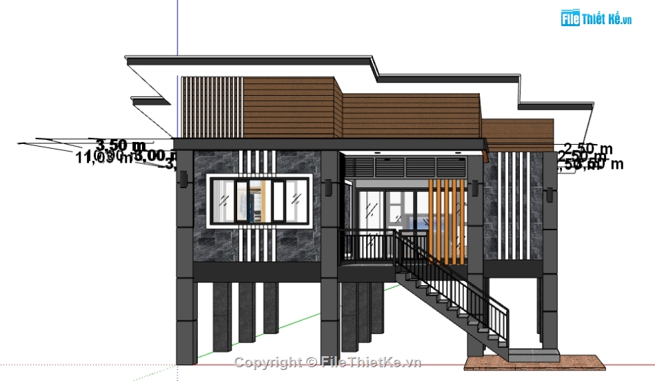 model sketchup 3d nhà sàn,sketchup 3d nhà sàn,file sketchup 3d nhà sàn,bao cảnh nhà sàn sketchup