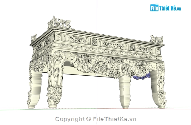 bàn thờ,mẫu bàn thờ,SU bàn thờ,Model nhà thờ