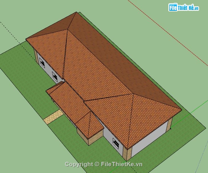 Biệt thự 2 tầng,model su biệt thự 2 tầng,file su biệt thự 2 tầng,mẫu biệt thự 2 tầng sketchup,file sketchup biệt thự 2 tầng