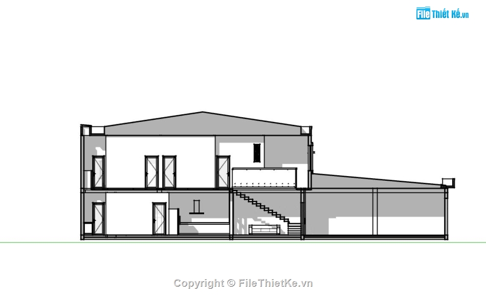 biệt thự 2 tầng,biệt thự sketchup,Model sketchup biệt thự,sketchup biệt thự 2 tầng